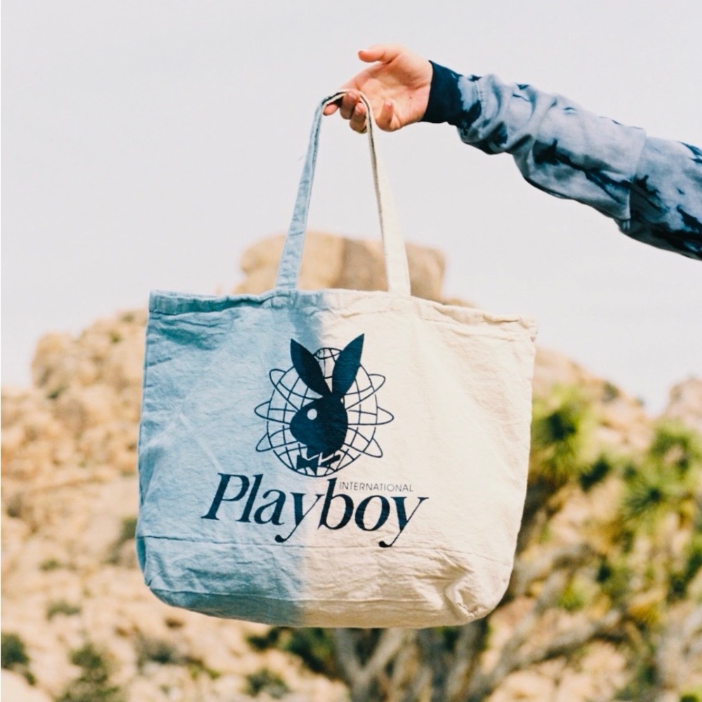 PLAYBOY INTERNATIONAL VINTAGE COTTON TOTE BAG.